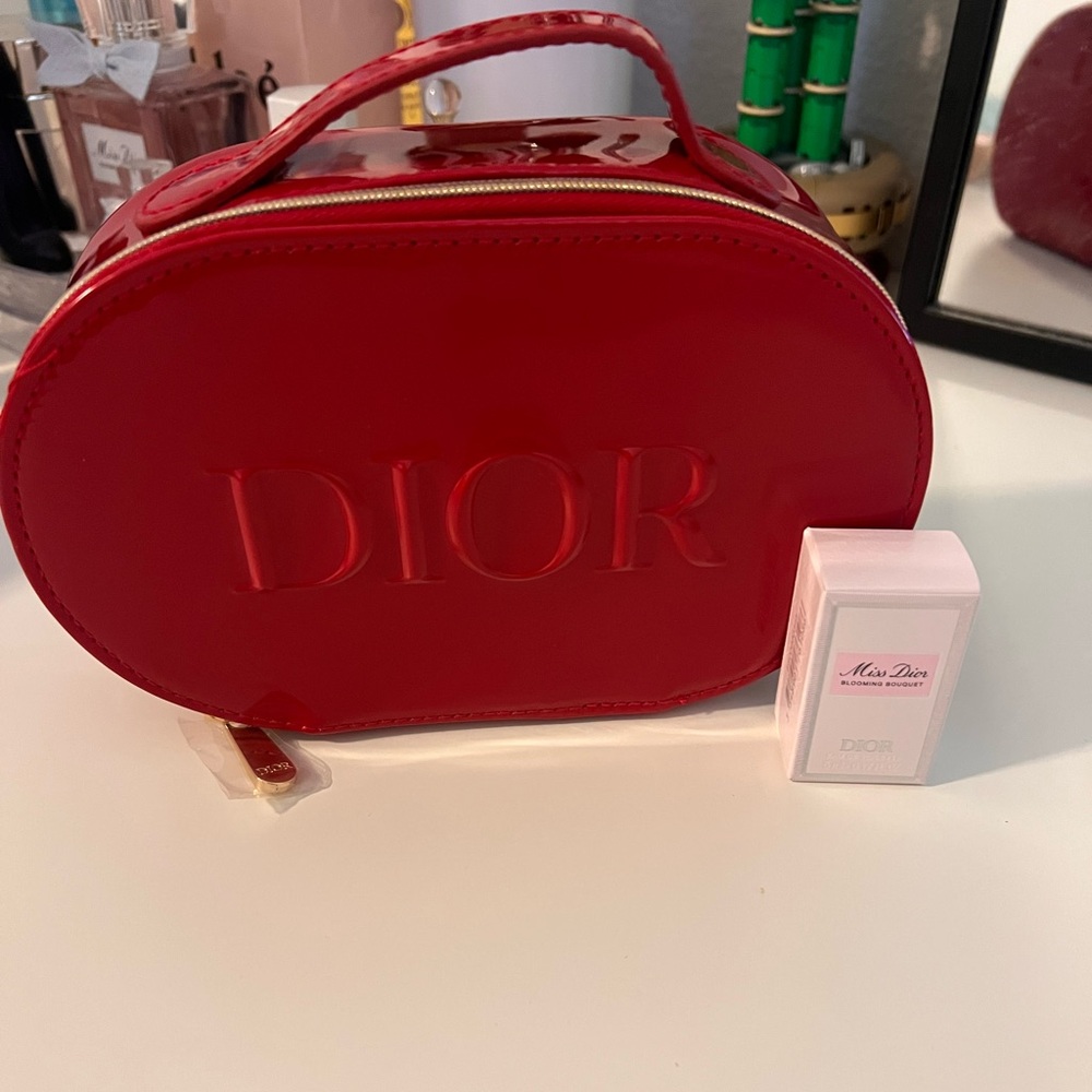 Dior Red Holiday Pouch Bag